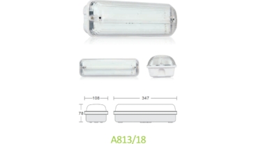 Emergency Bulkhead A813/18 1xT5 8W Fluorescent lamp